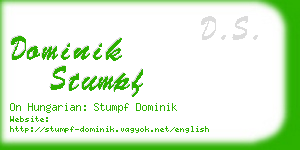 dominik stumpf business card